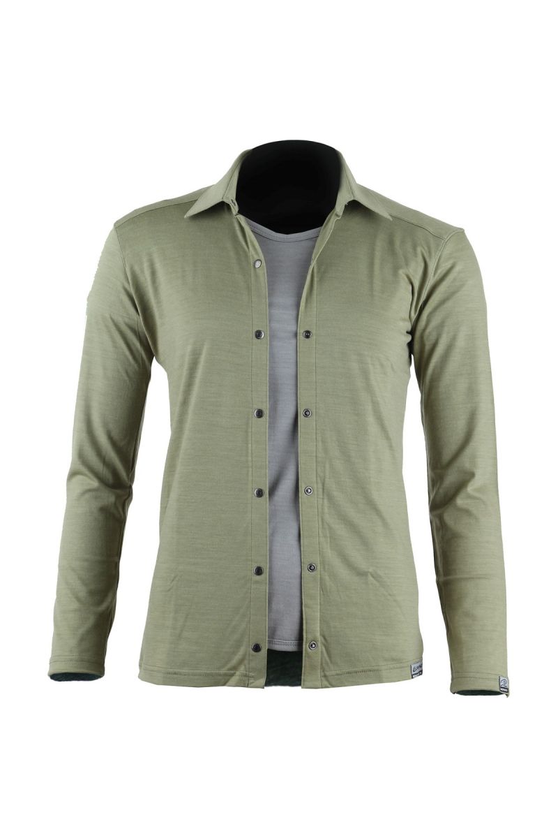 Lasting dámska merino košeľa AMANDA 6767 zelená Veľkosť: S