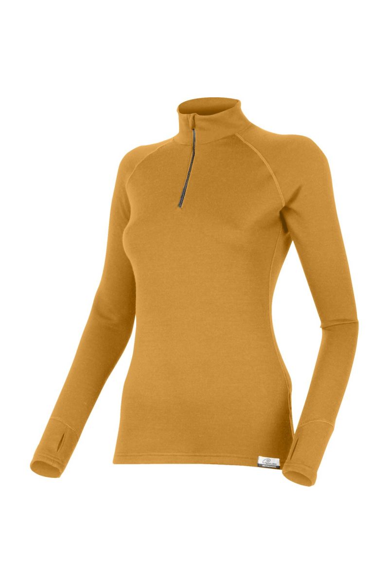 Lasting dámska merino mikina LAURA 2429 horčicová Veľkosť: S