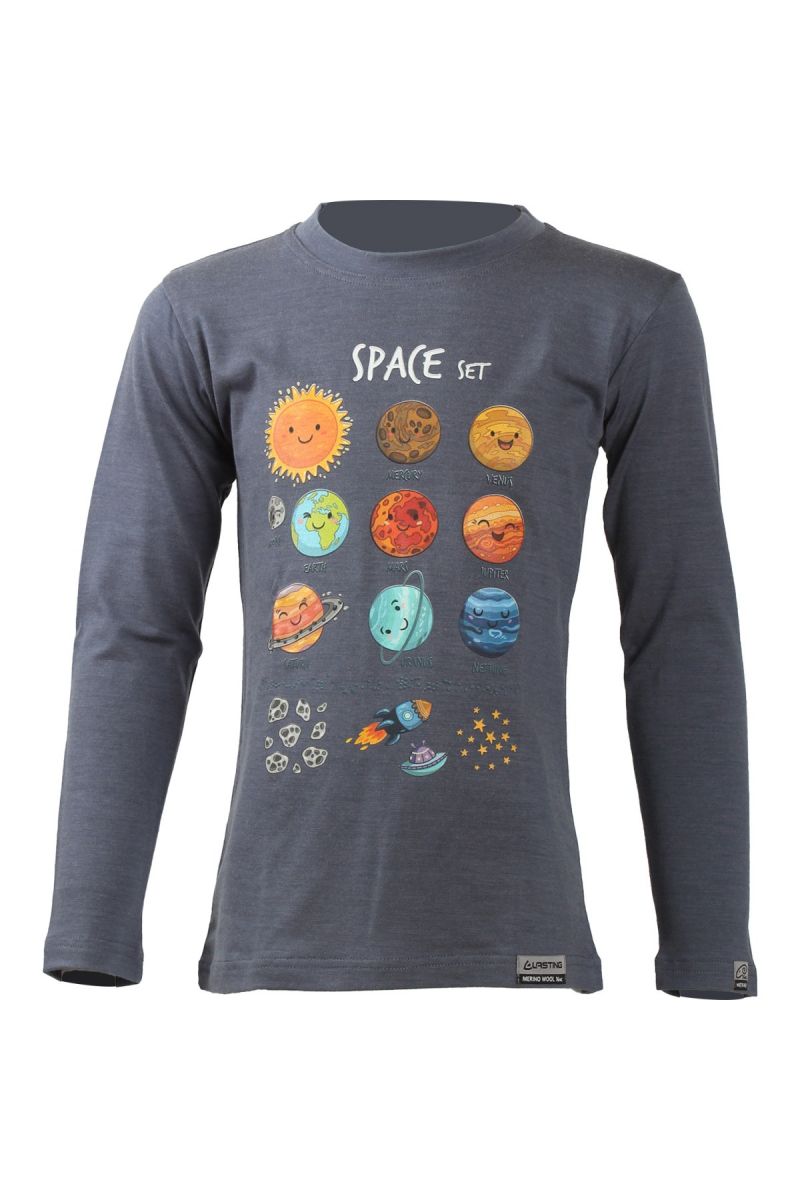 Lasting detské merino tričko AVE modré Veľkosť: 100