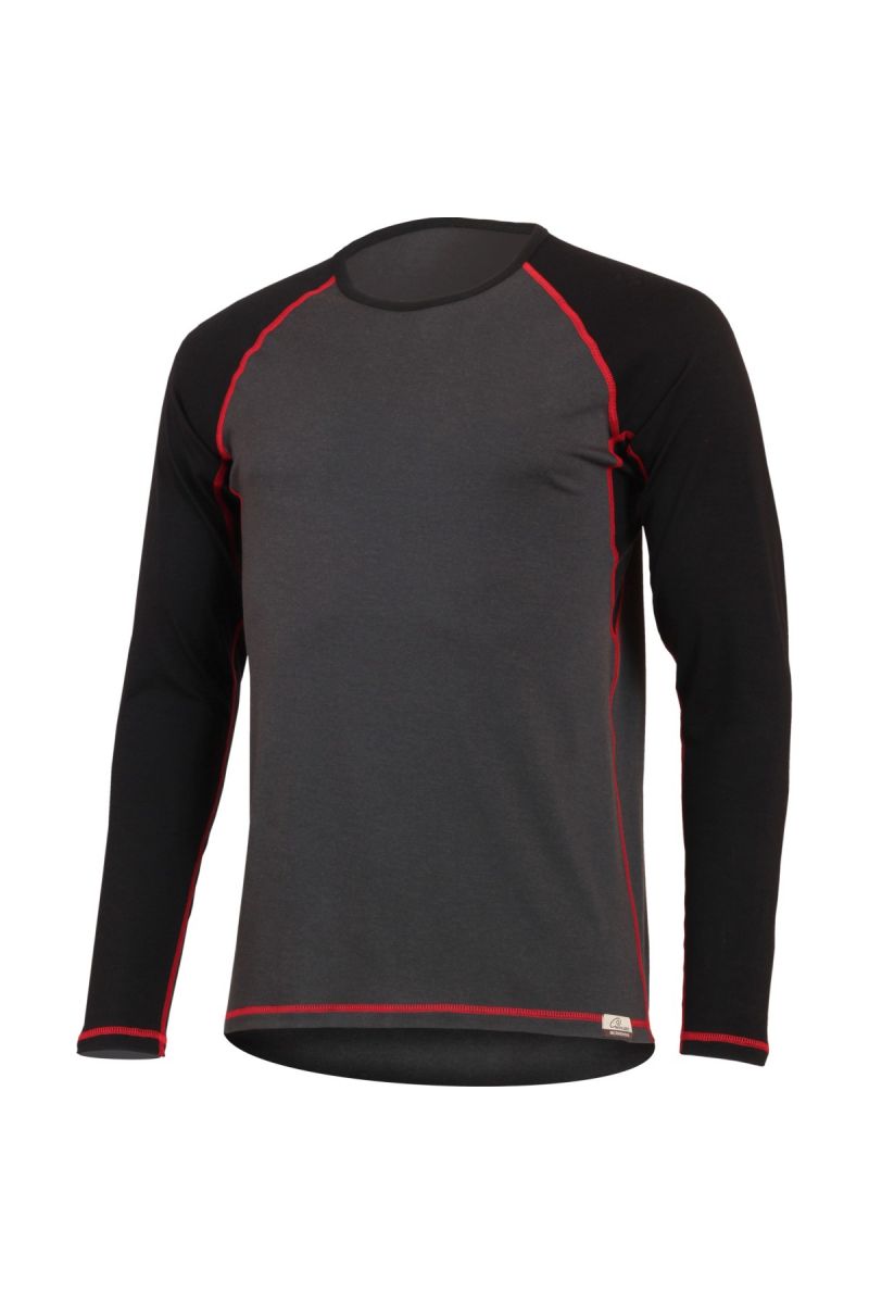 Lasting MARIO 8936 šedé pánske vlnené merino triko Veľkosť: M