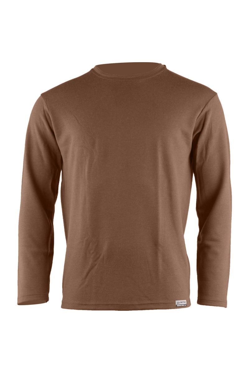 Lasting pánska merino mikina WOLK 7676 hnedá Veľkosť: XL