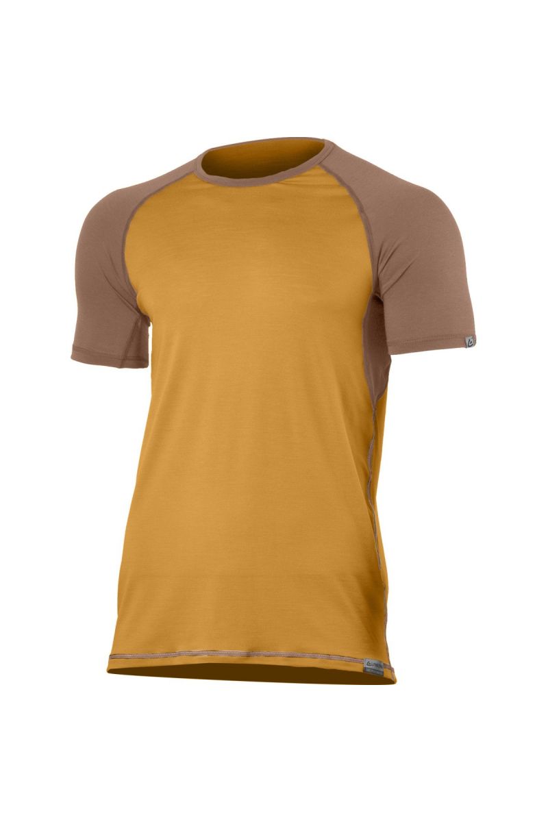 Lasting pánske merino tričko OTO 2474 horčicové Veľkosť: XL