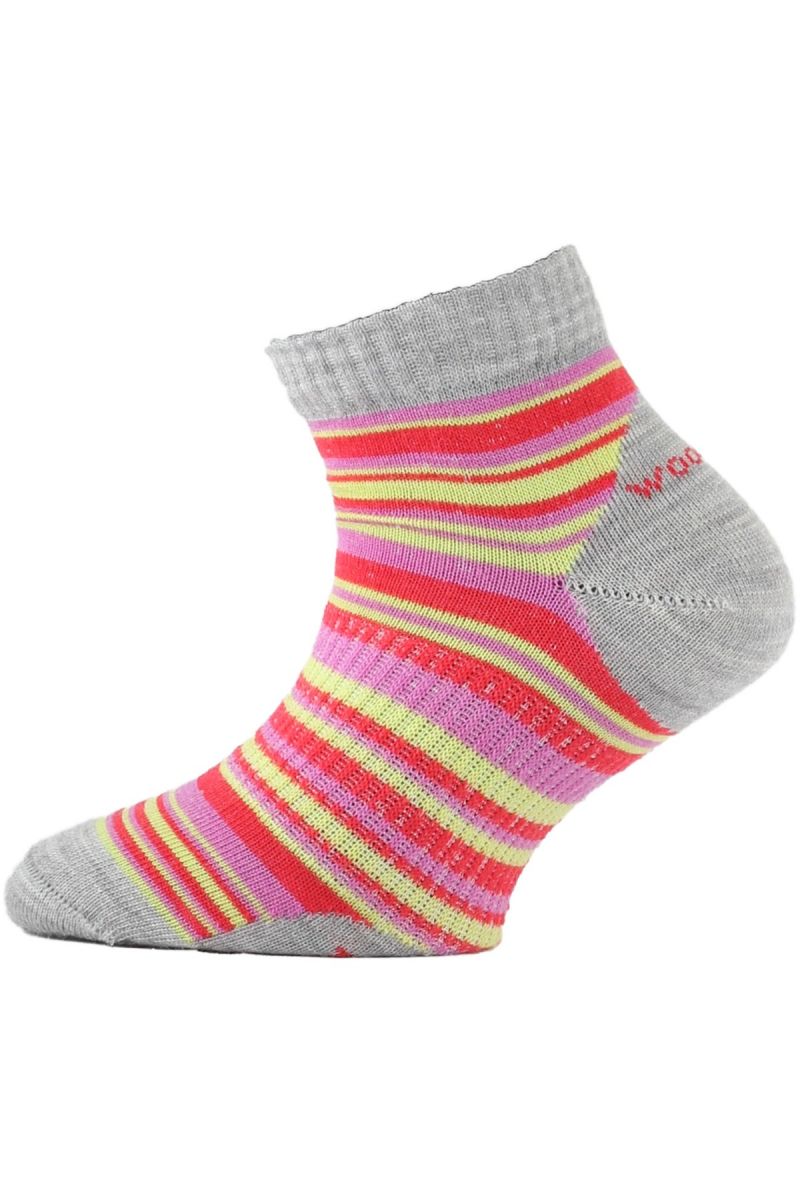 Lasting TJP 308 červená merino ponožka junior slabšie Veľkosť: (34-37) S