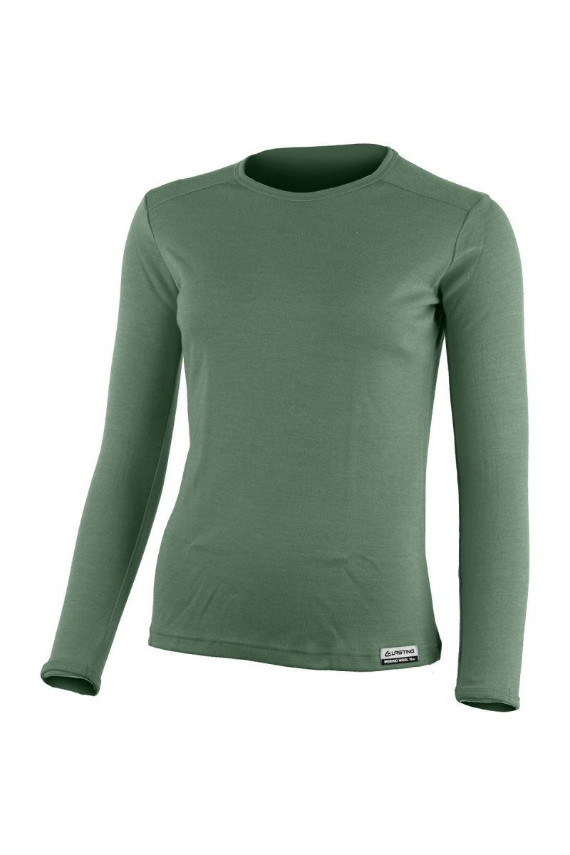 Lasting dámska merino mikina BELA 6666 zelená Veľkosť: XL 8596445029840