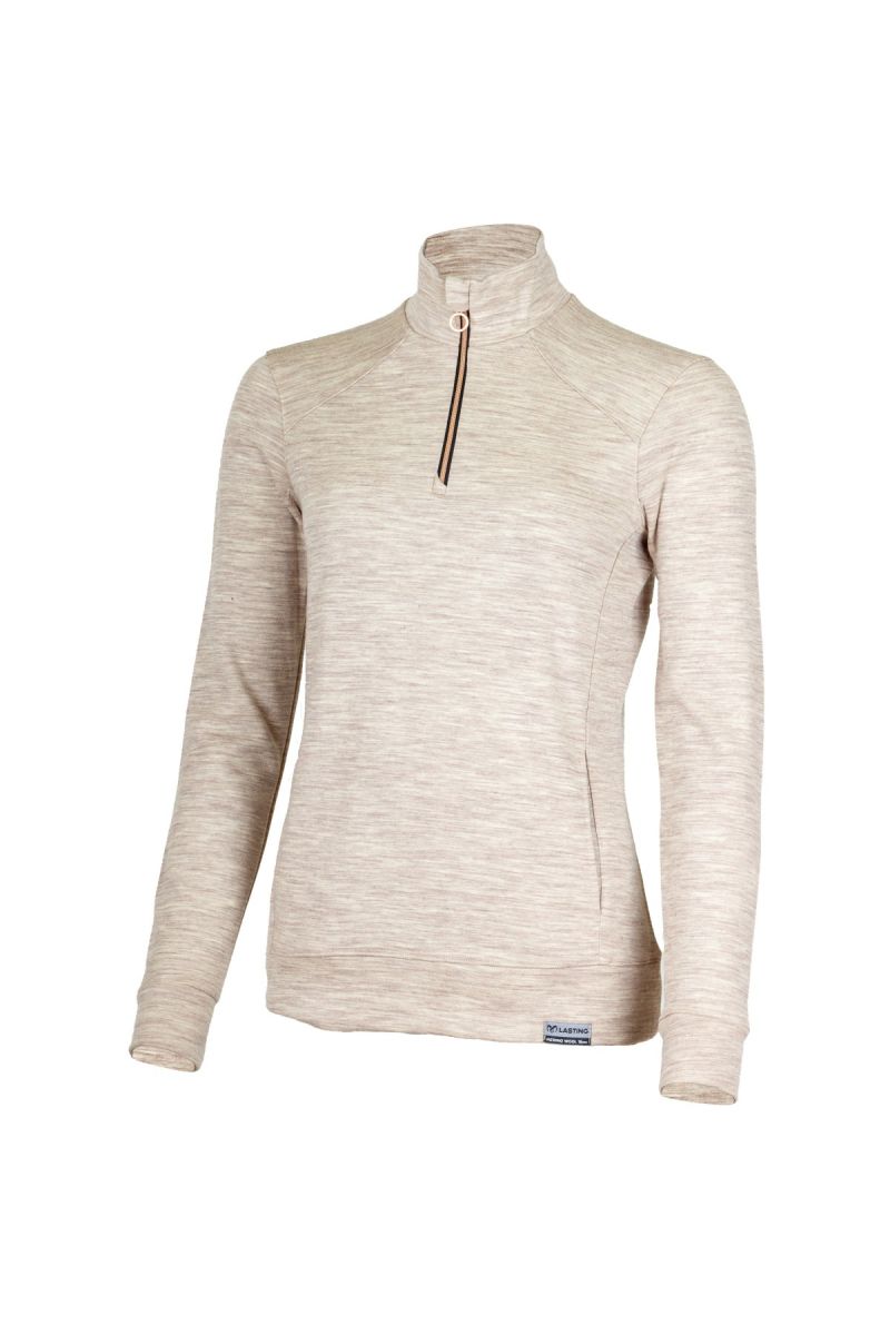 Lasting dámska merino mikina WARMINA C716 béžová Veľkosť: M