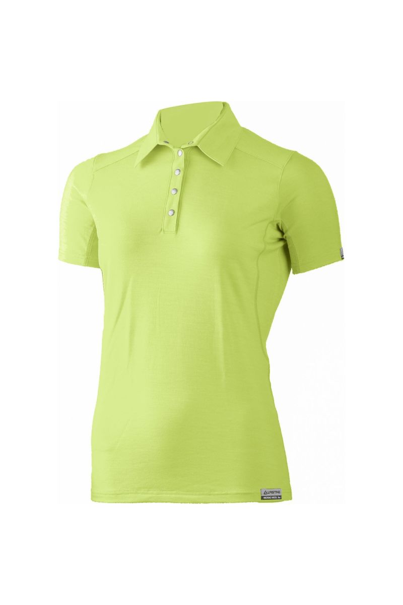 Lasting dámska merino polo košele ALISA žltá Veľkosť: S