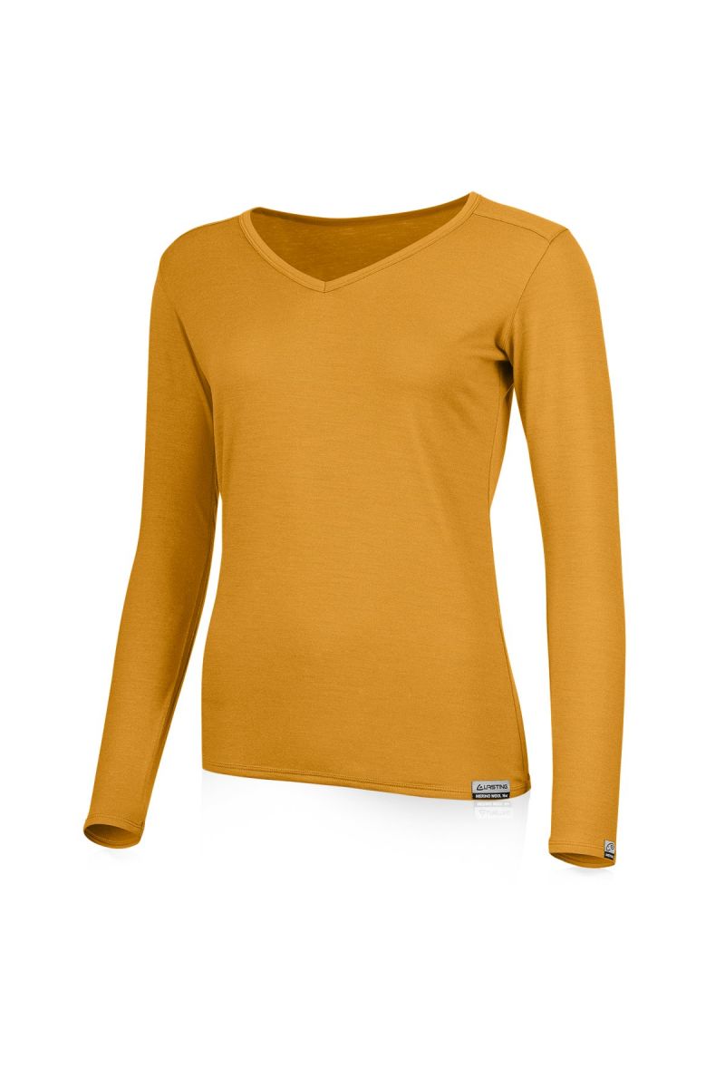 Lasting dámske merino tričko EVA 2424 horčicová Veľkosť: M