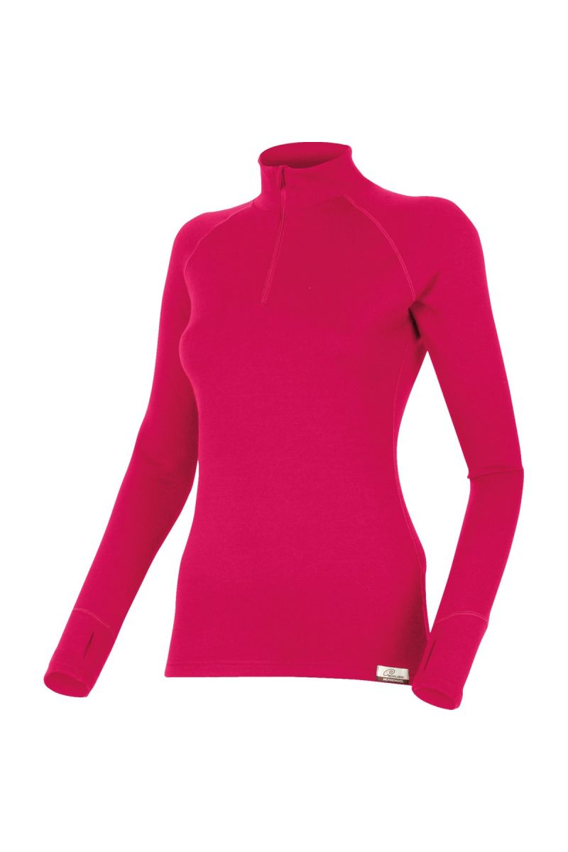 Lasting LAURA 4747 ružová vlnená merino mikina Veľkosť: S 8595067831640