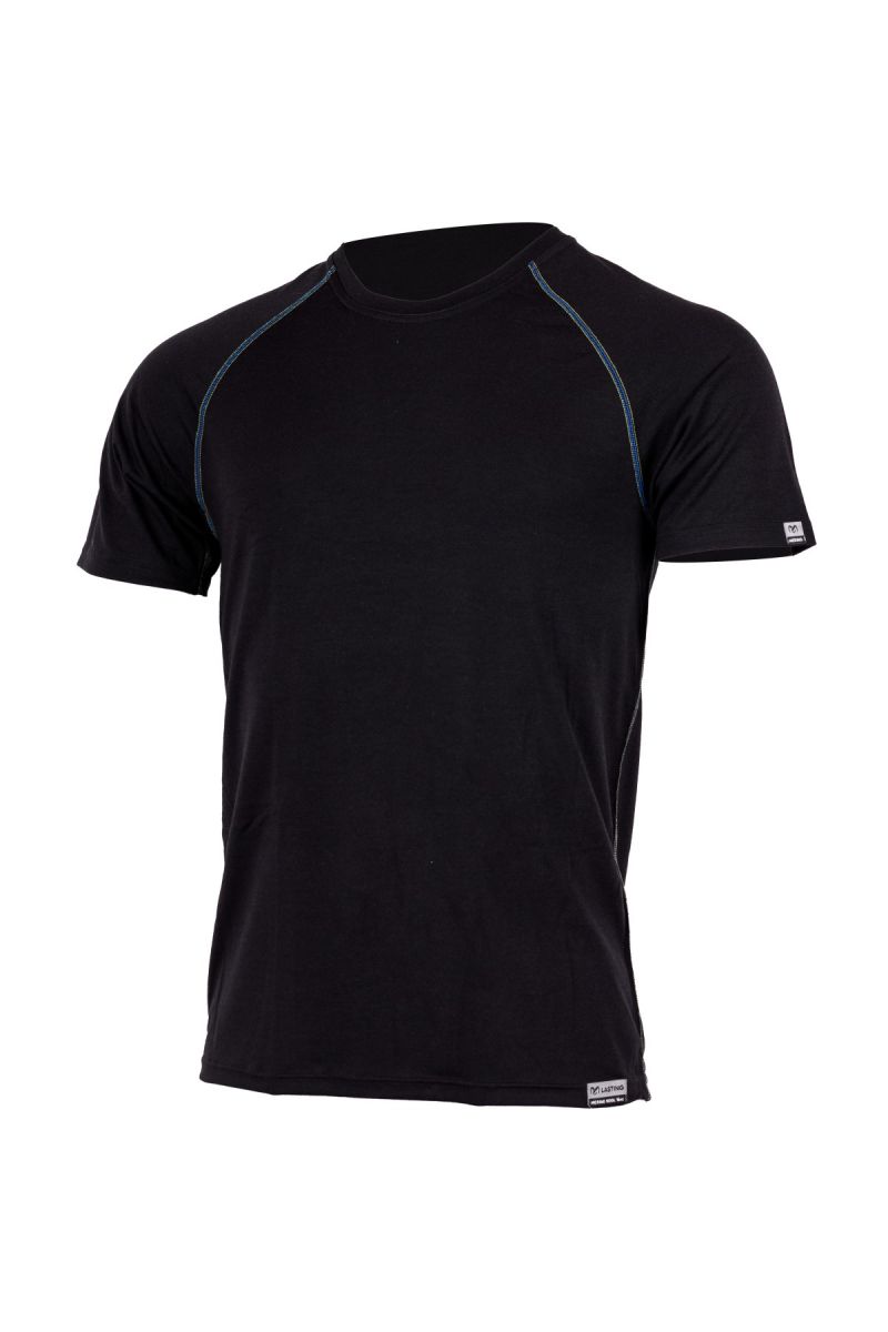 Lasting pánske merino tričko VIKTOR 9252 čierne Veľkosť: XL
