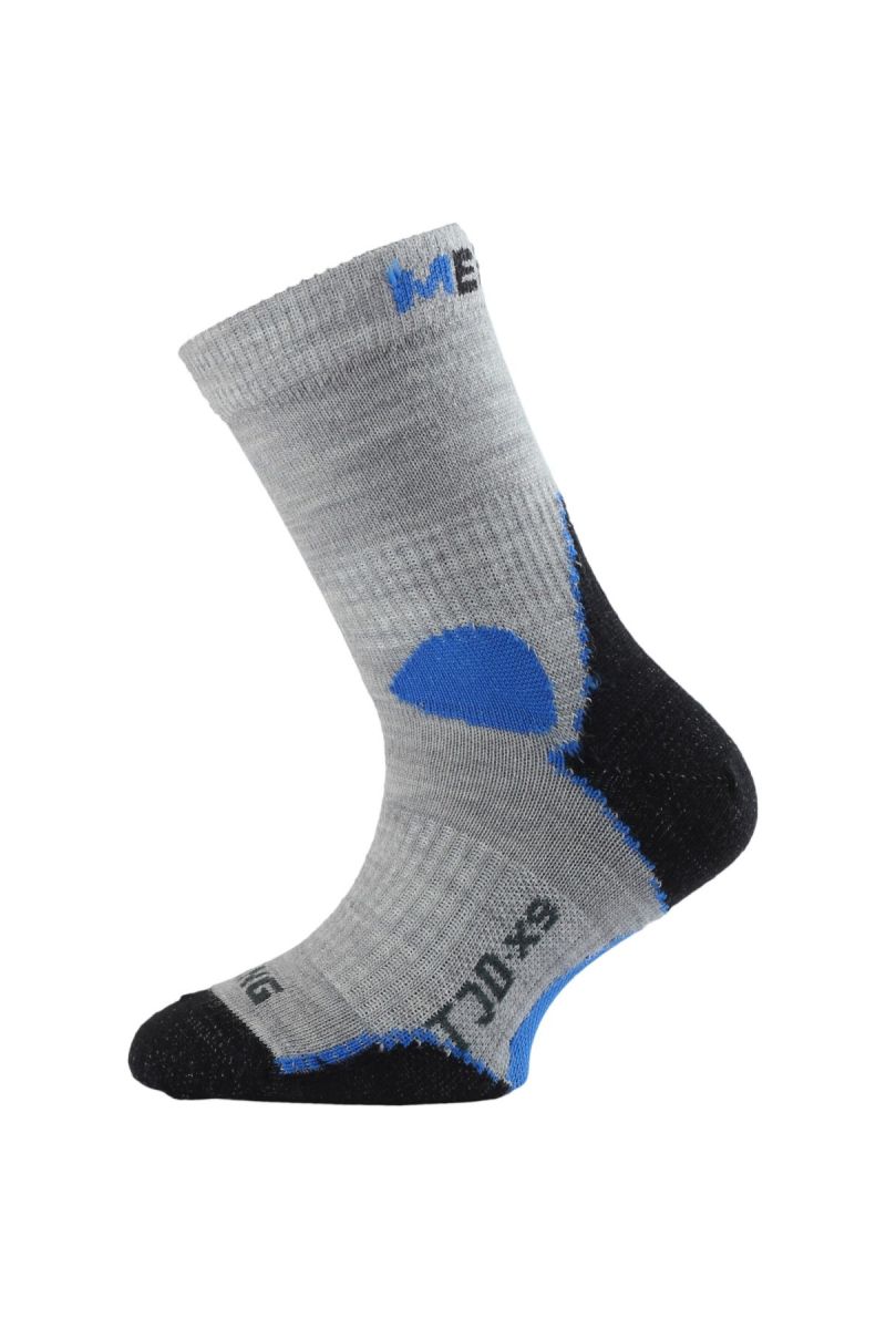 Lasting TJD 800 šedá merino ponožka junior slabšie Veľkosť: (34-37) S