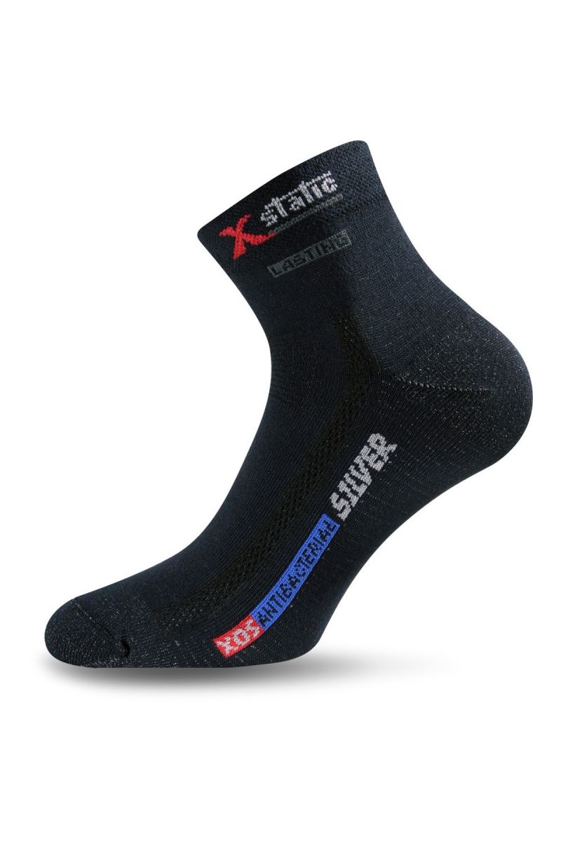 Lasting XOS 900 čierne ponožky so striebrom Veľkosť: (42-45) L