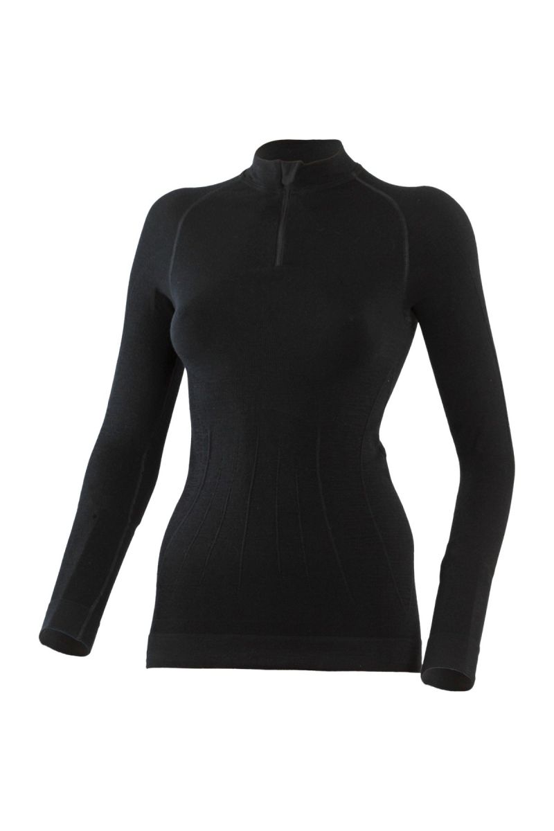 Lasting WIGI 9090 čierna bezšvová Merino mikina Veľkosť: S/M 8595067847931