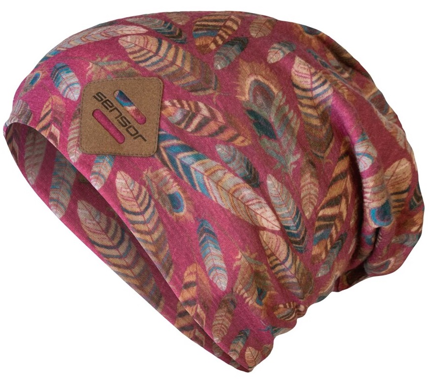 SENSOR čiapka MERINO IMPRESS LOGO lilla/feather Veľkosť: L