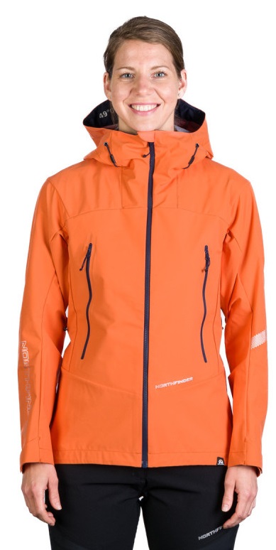 Northfinder DELORIS light orange BU-6181OR-182 dámska outdoorová výkonná nepremokavá bunda Veľkosť: S 8584153534961