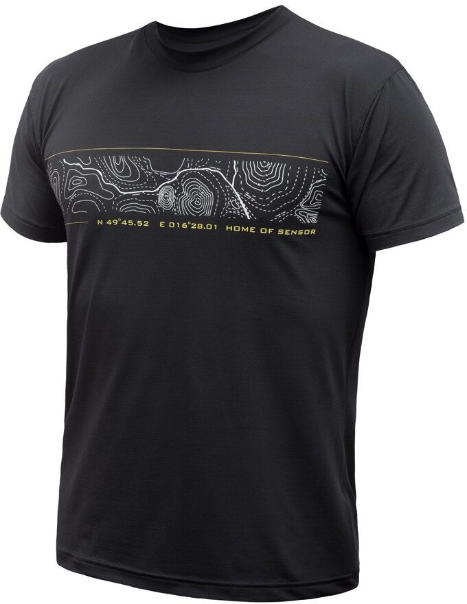 SENSOR COOLMAX TECH GPS pánske tričko kr.rukáv čierna Veľkosť: S