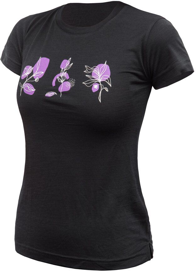 SENSOR MERINO AIR BLOOM dámske tričko kr.rukáv čierna Veľkosť: S