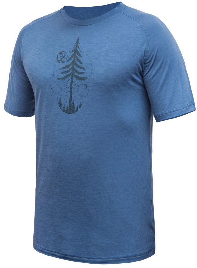 SENSOR MERINO AIR EARTH pánske tričko kr.rukáv riviera blue Veľkosť: S