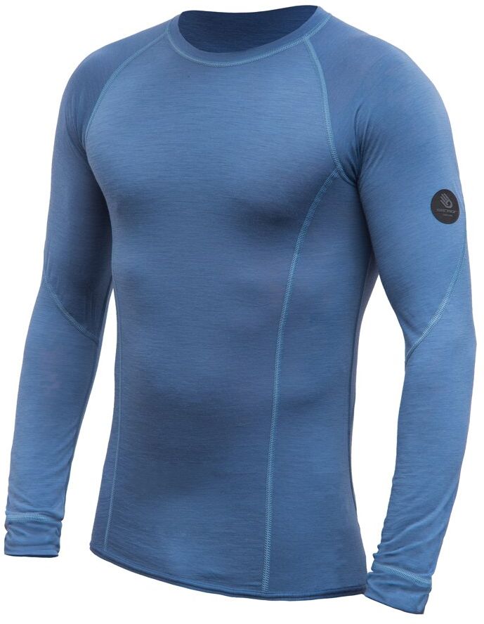 SENSOR MERINO AIR pánske tričko dl.rukáv riviera blue Veľkosť: XXL