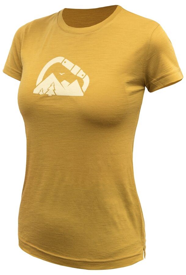SENSOR MERINO AIR SUMMIT dámske tričko kr.rukáv mustard Veľkosť: L 8592837097916