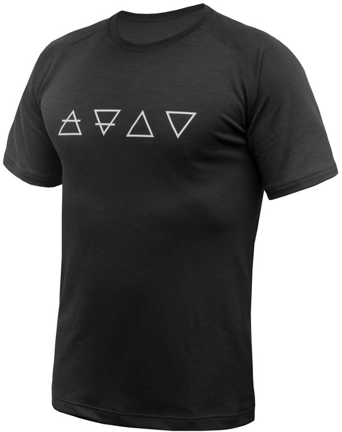 SENSOR MERINO BLEND ELEMENTS pánske tričko kr.rukáv čierna Veľkosť: M