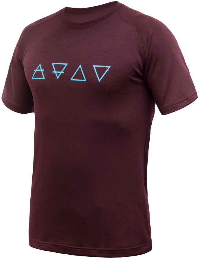 SENSOR MERINO BLEND ELEMENTS pánske tričko kr.rukáv port red Veľkosť: M