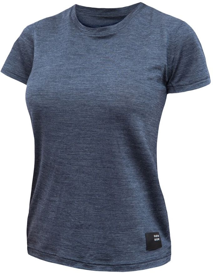 SENSOR MERINO LITE dámske tričko kr.rukáv mottled blue Veľkosť: S 8592837098333