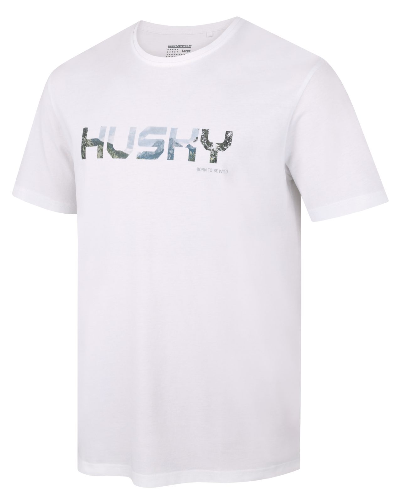 Husky Pánske bavlnené tričko Tee Wild M white Veľkosť: XXXL 8592287053982
