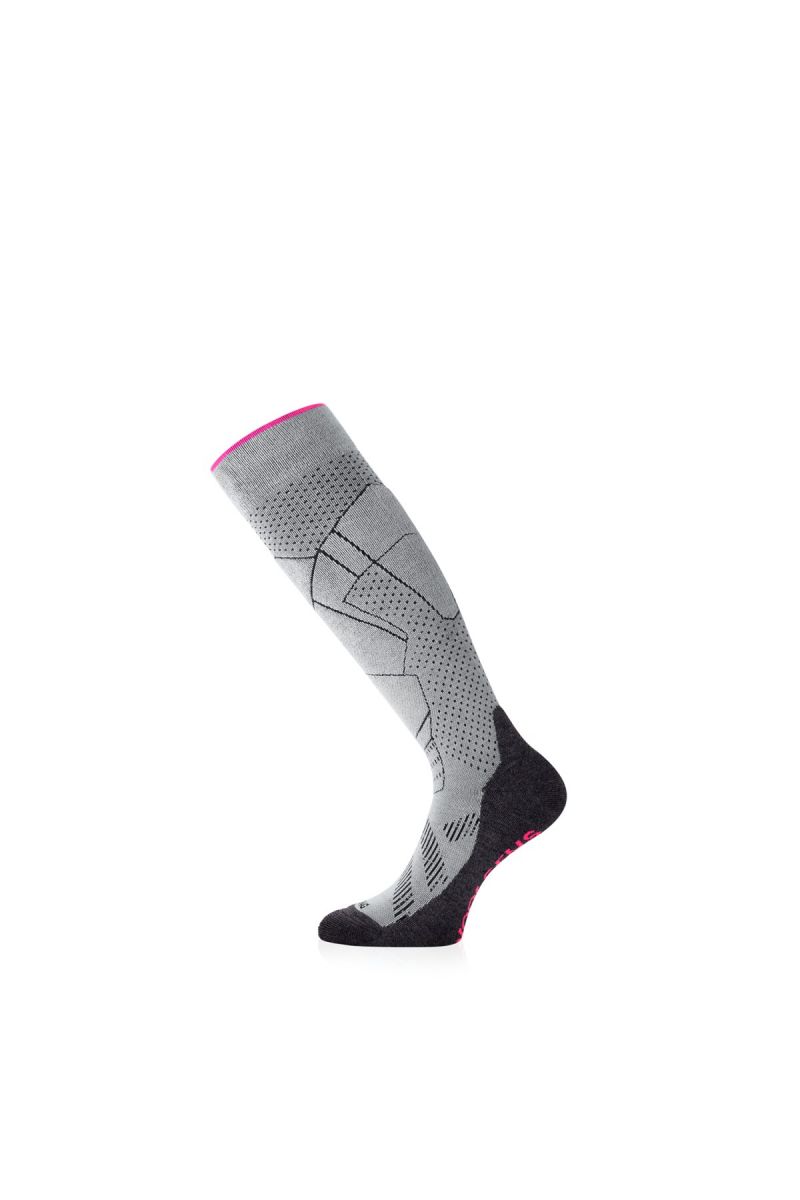 Lasting merino lyžiarske podkolienky FWU sivá Veľkosť: (42-45) L