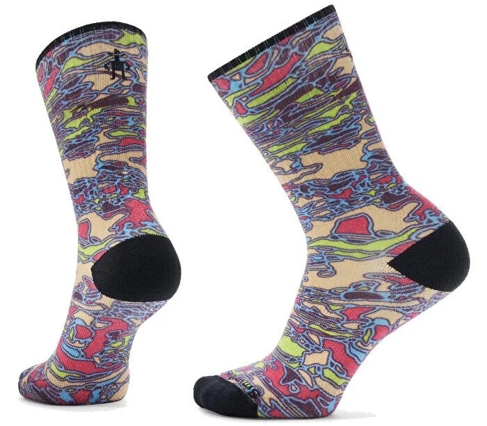 Smartwool ATHLETIC ART OF THE OUTDOORS PRINT CREW power pink Veľkosť: M ponožky