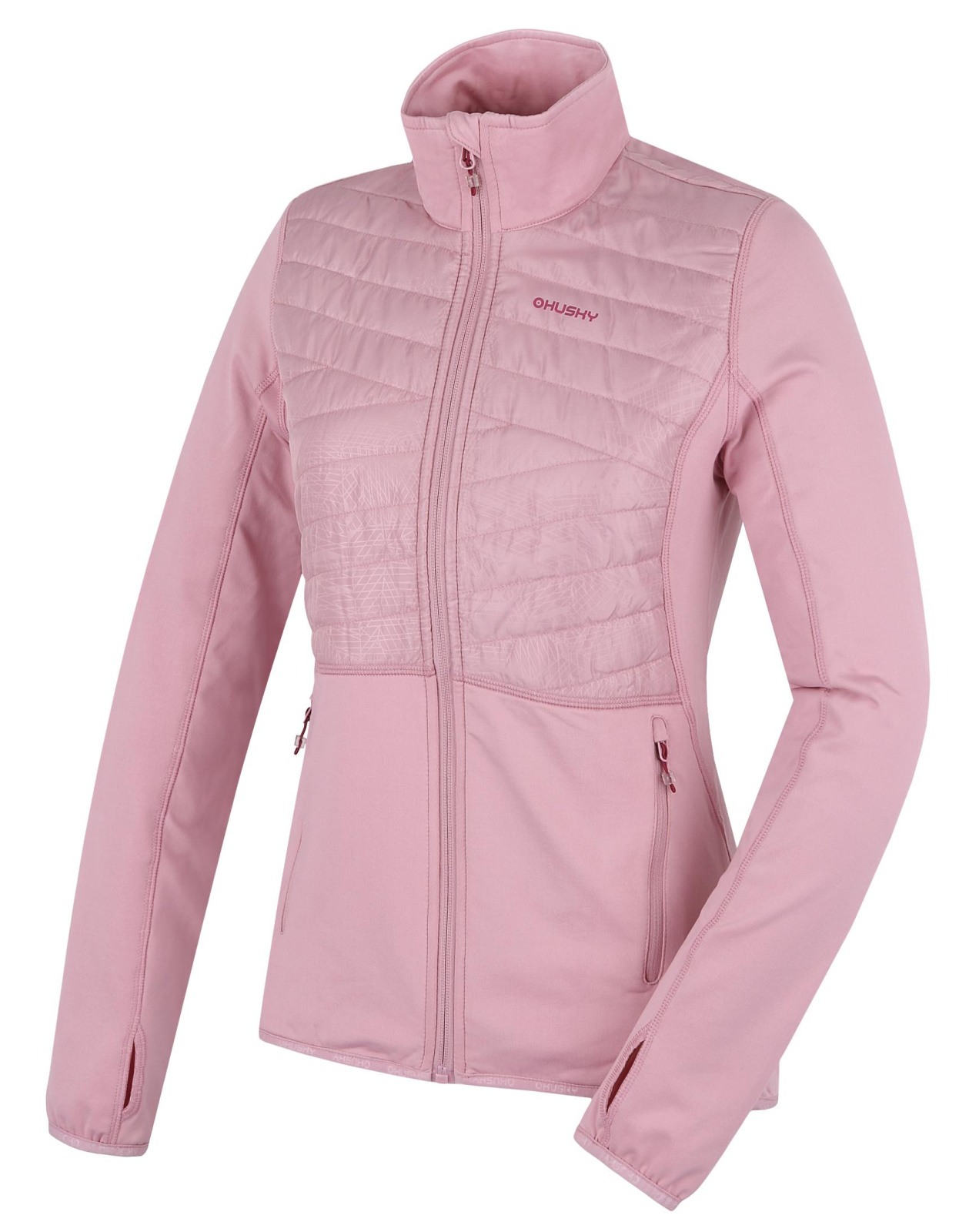 Husky Dámska mikina na zips Airy L faded pink Veľkosť: XS 8592287023145