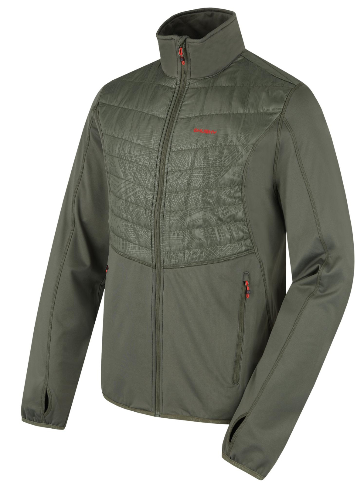 Husky Pánska mikina Airy M khaki Veľkosť: L  pánska mikina