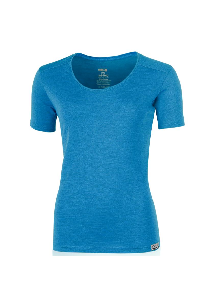 Lasting dámske merino tričko IRENA 5155 modré Veľkosť: L