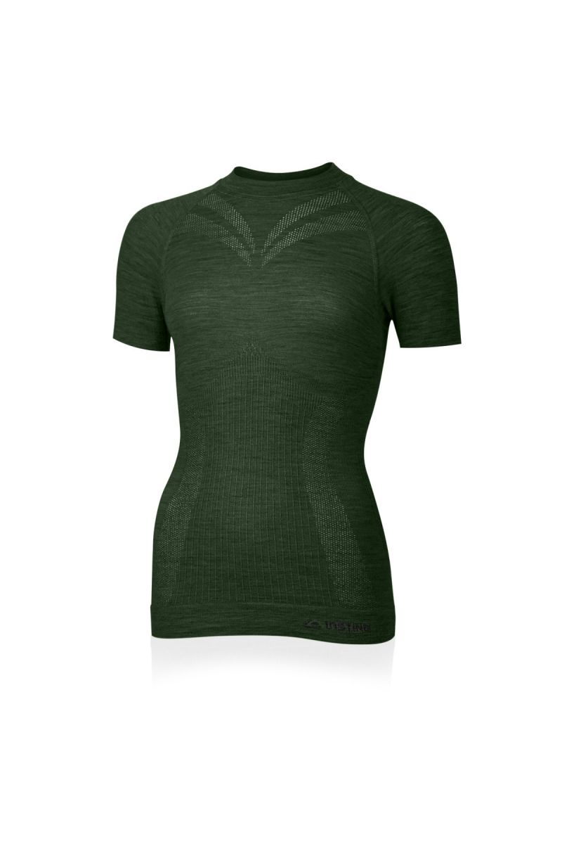 Lasting dámske merino tričko MALBA zelené Veľkosť: S/M