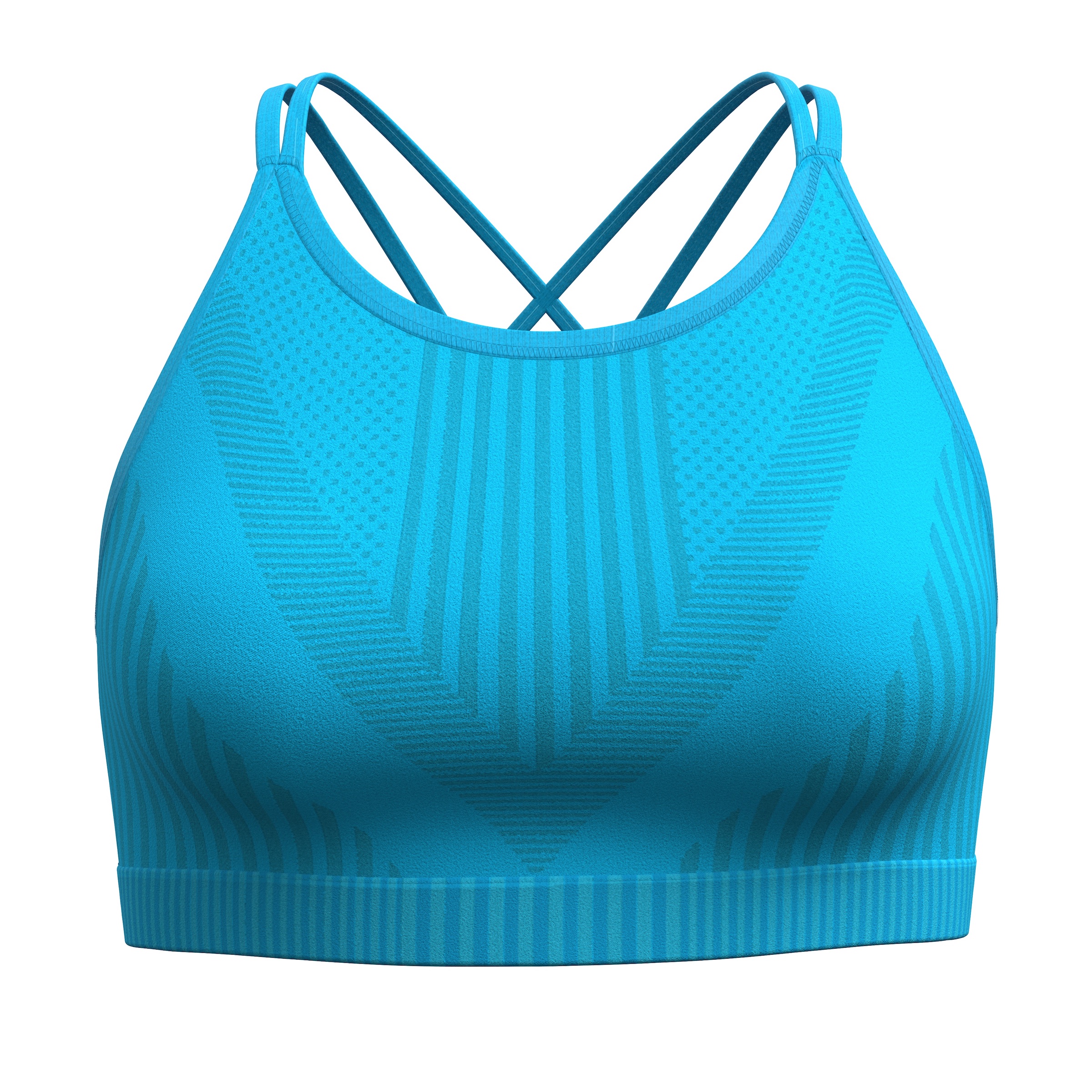 Smartwool W INTRAKNIŤ STRAPPY BRA pool blue heather Veľkosť: XL dámska podprsenka