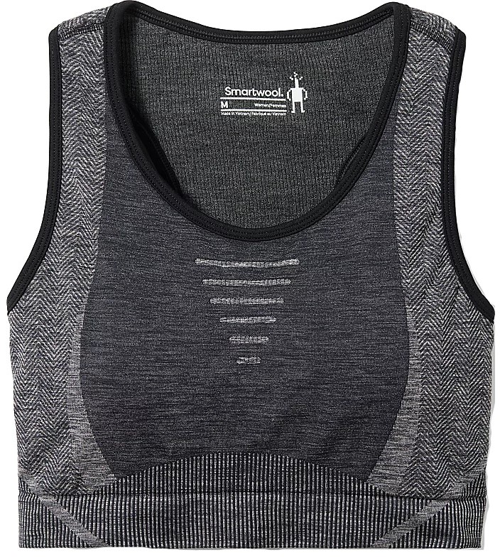 Smartwool W INTRAKNIT RACERBACK BRA black heather Veľkosť: S dámske podprsenka