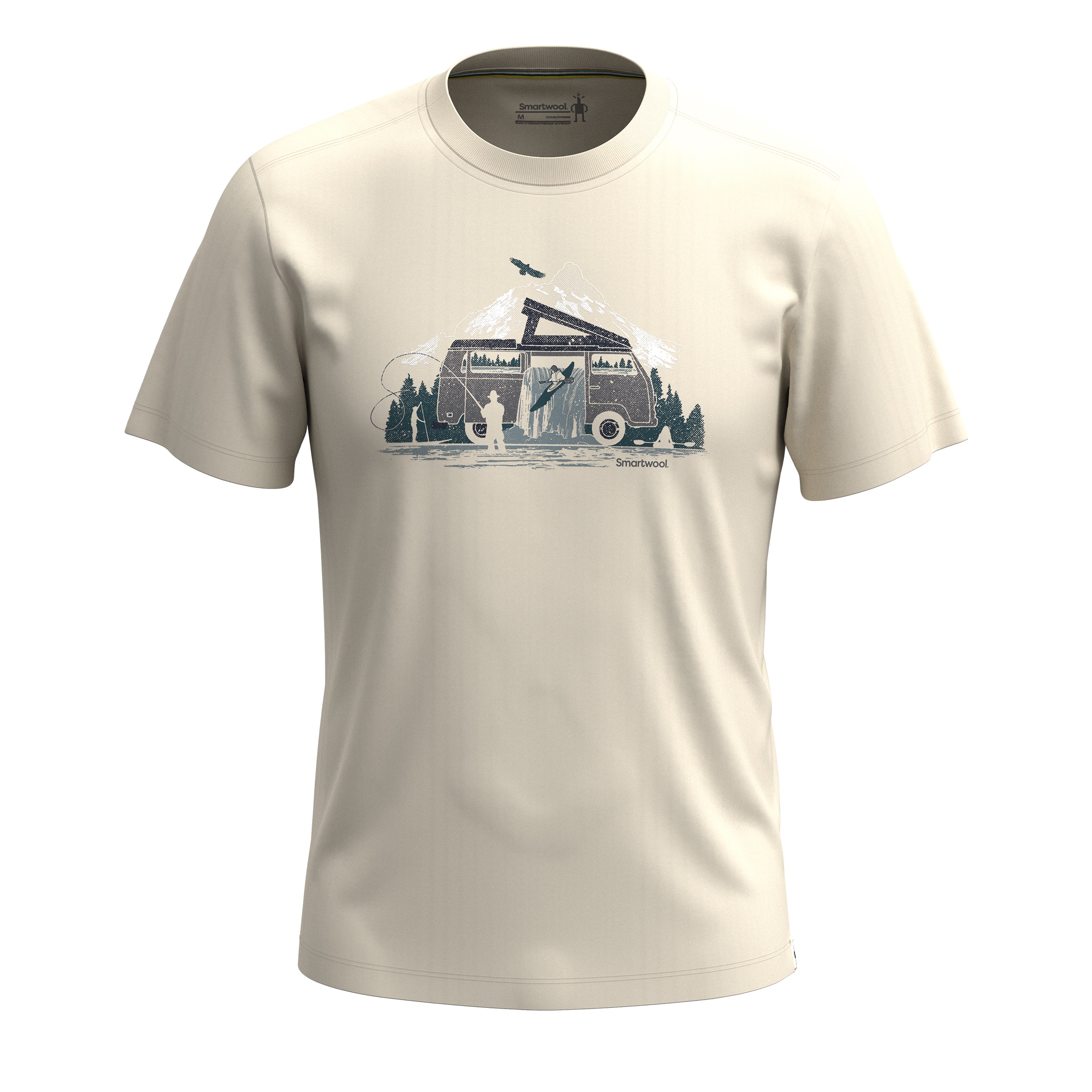Smartwool RIVER VAN GRAPHIC SS TEE SLIM FIT almond Veľkosť: XXL