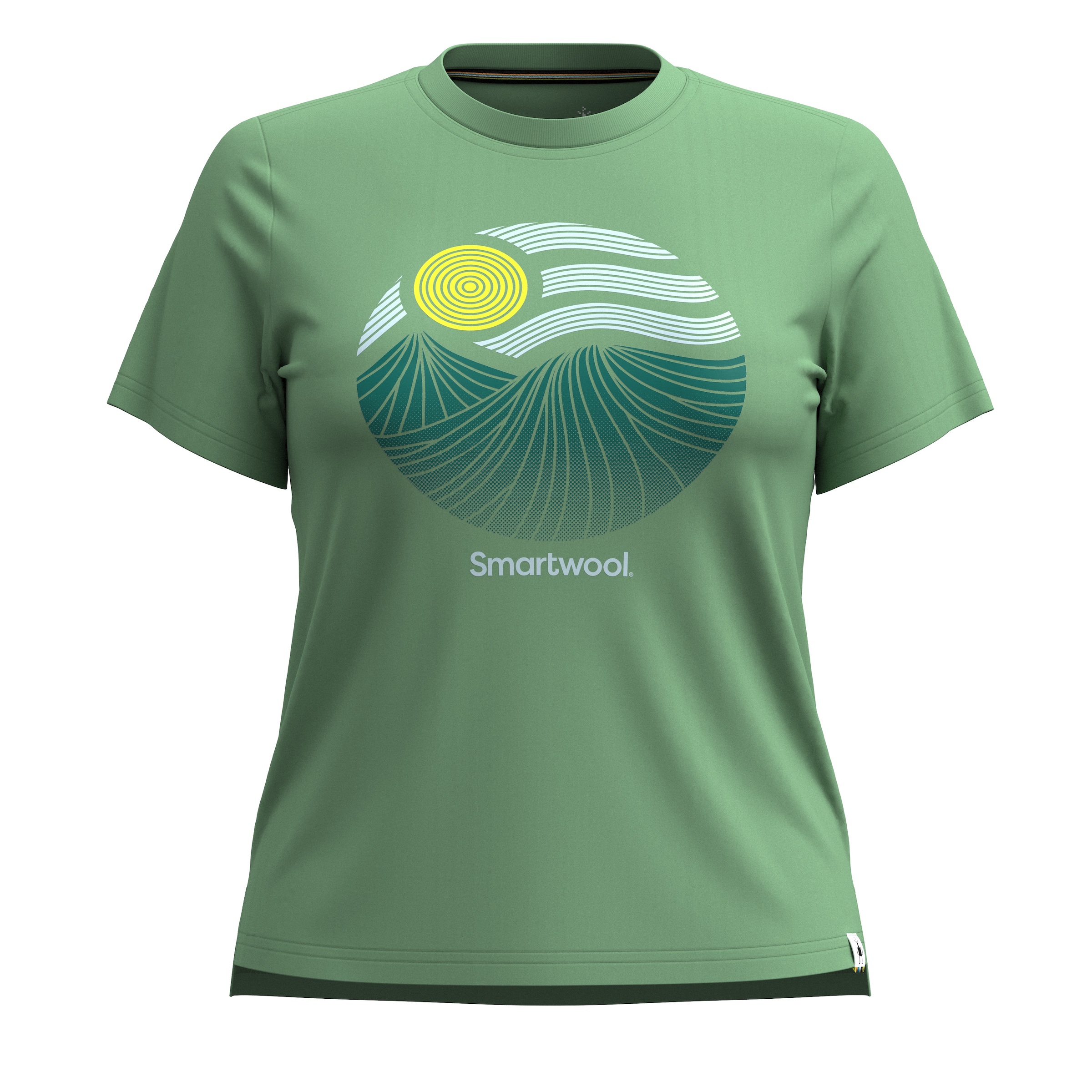 Smartwool W HORIZON VIEW GRAPHIC SHORT SLEEVE honey dew Veľkosť: XS