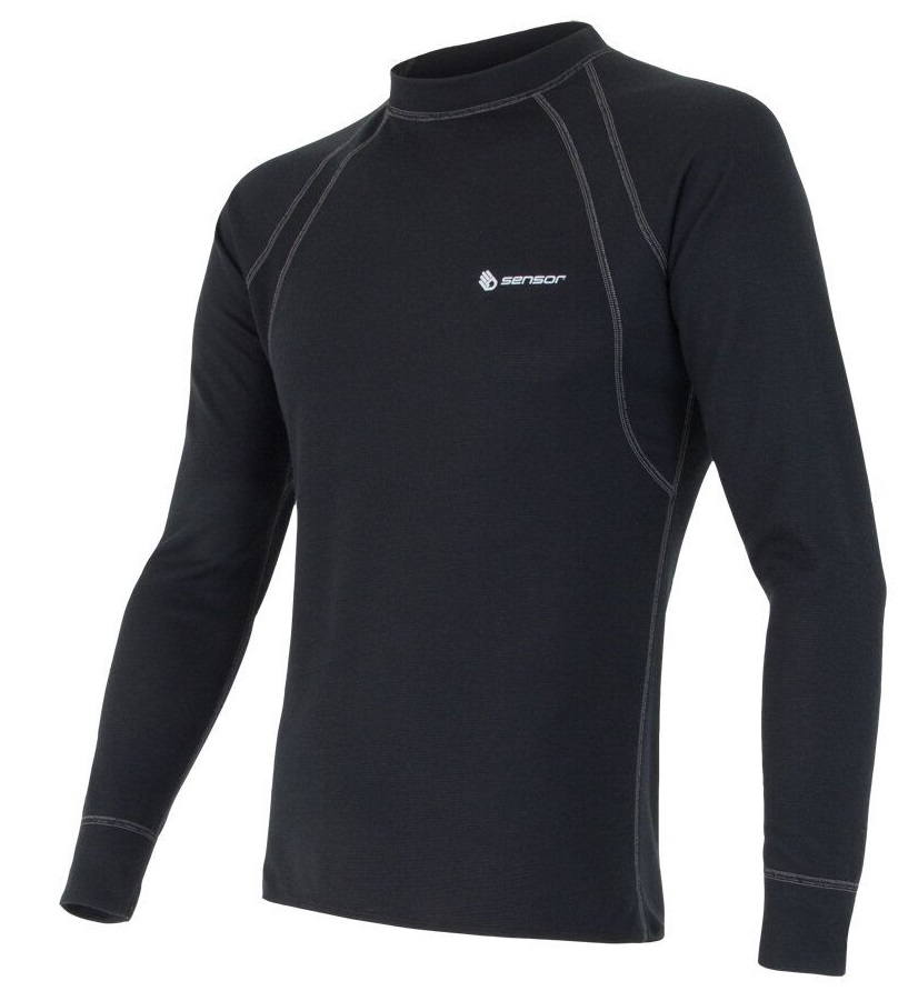 SENSOR DOUBLE FACE pánske tričko dl.rukáv čierna Veľkosť: XXL