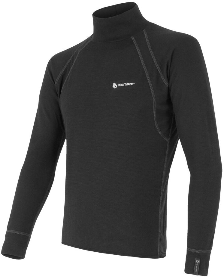 SENSOR DOUBLE FACE pánsky rolák dl.rukáv čierna Veľkosť: S
