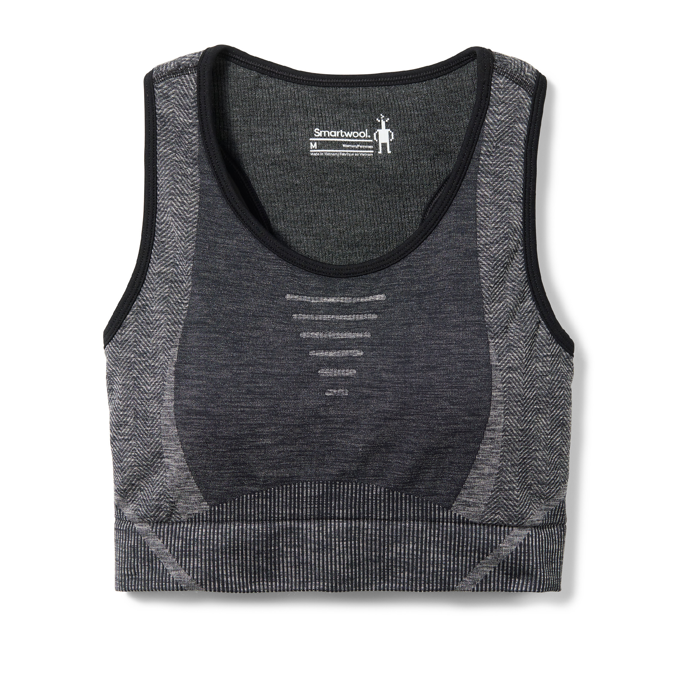 Smartwool W INTRAKNIT RACERBACK BRA black heather Veľkosť: XS