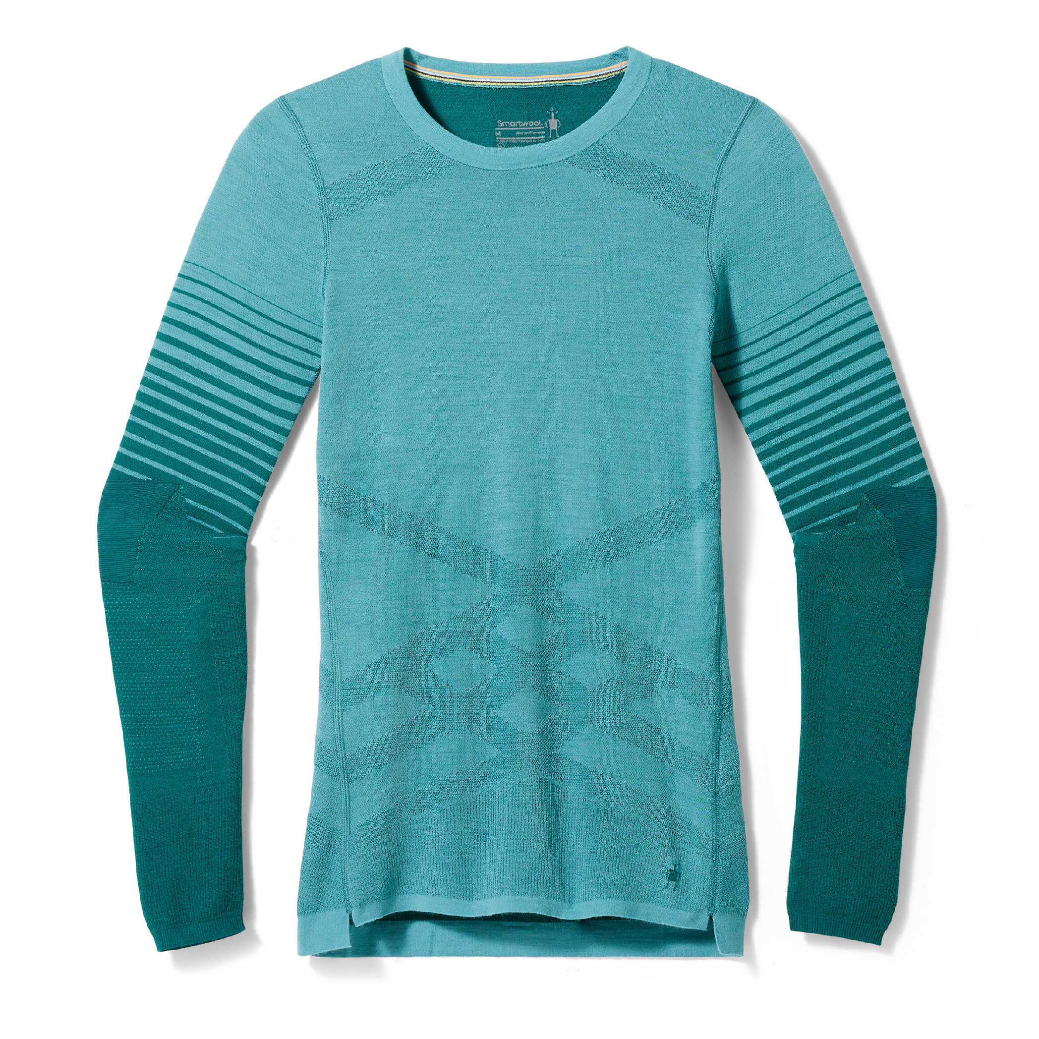 Smartwool W INTRAKNIT THERMAL MERINO BL PATTERN CREW cascade-emerald Veľkosť: L