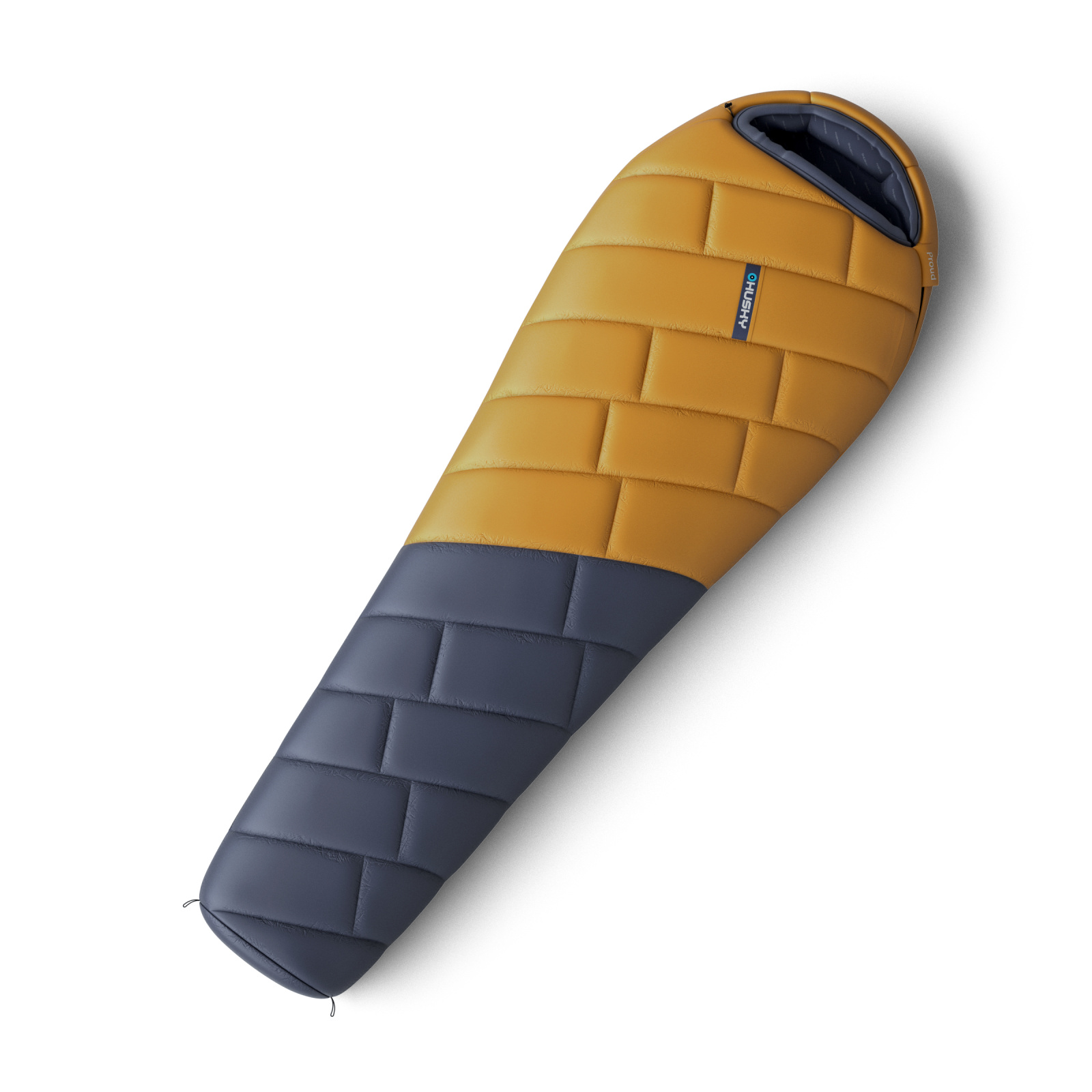 Husky Syntetický zimný spacák Prúd blue/mustard Veľkosť: OneSize