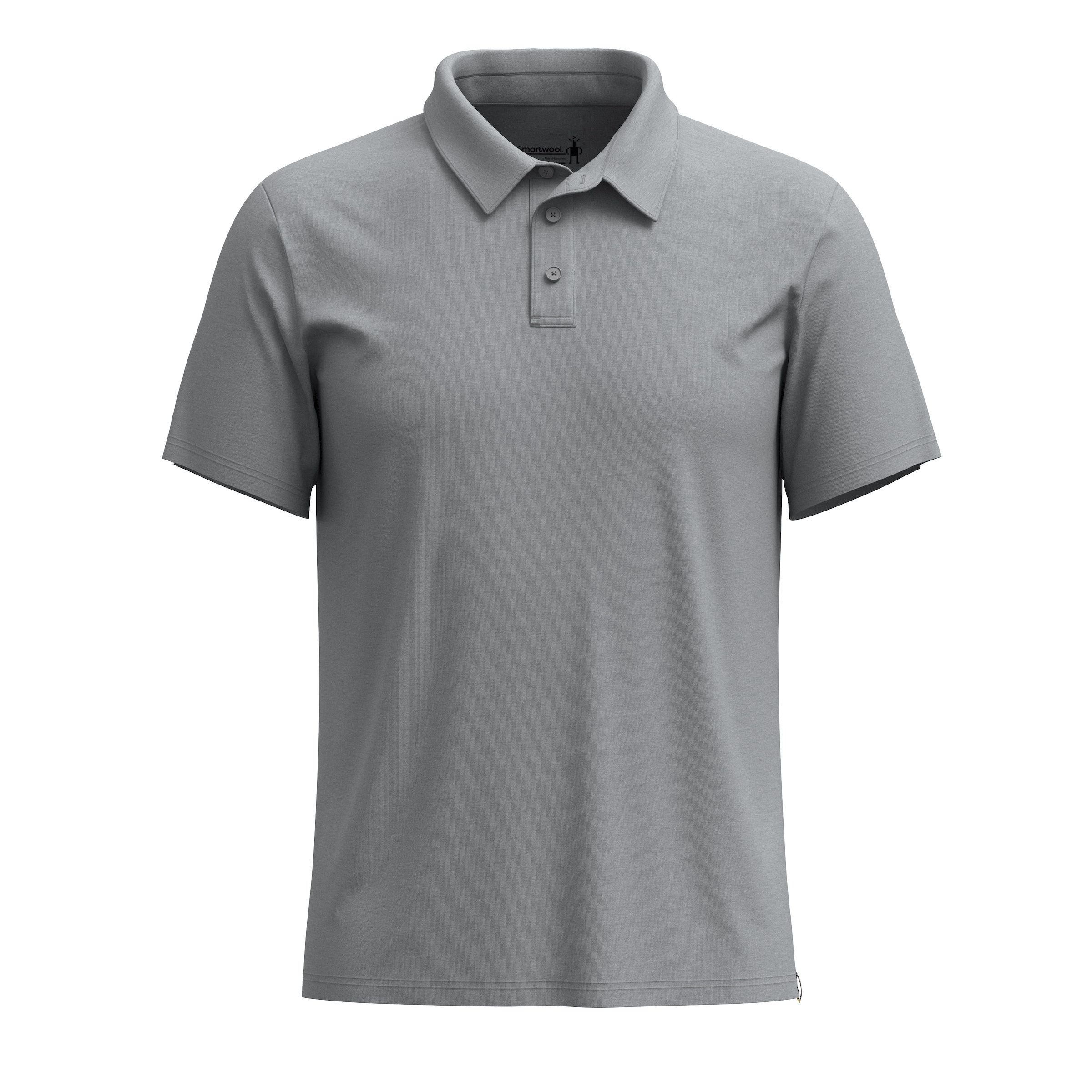 Smartwool SHORT SLEEVE POLO-MERINO/CTTN light gray heather Veľkosť: S