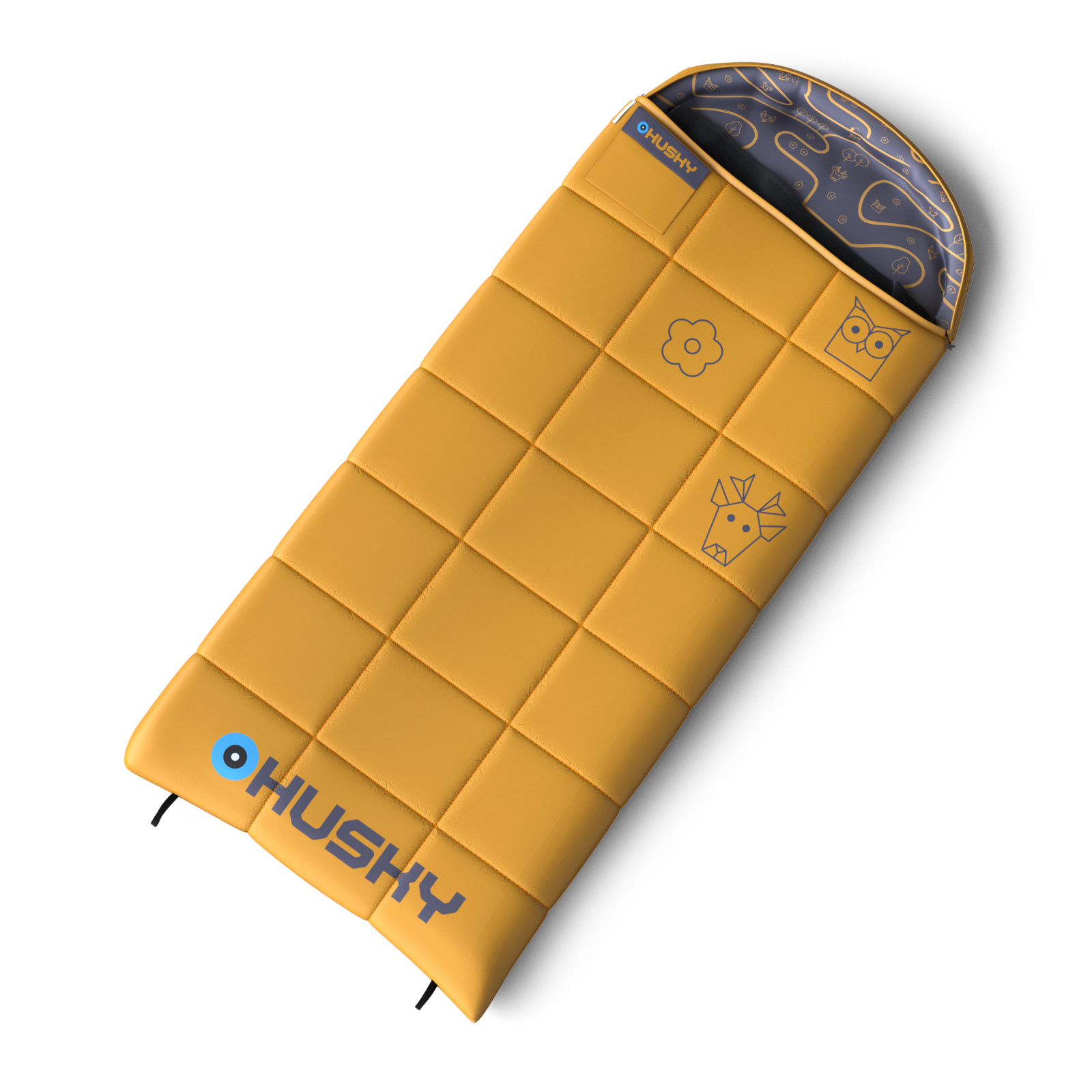 Husky Dekový trojsezónny detský spacák Kids Gizmo mustard Veľkosť: OneSize