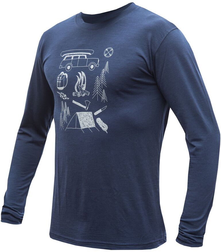 SENSOR MERINO ACTIVE OUTSIDE pánske tričko dl.rukáv deep blue Veľkosť: S