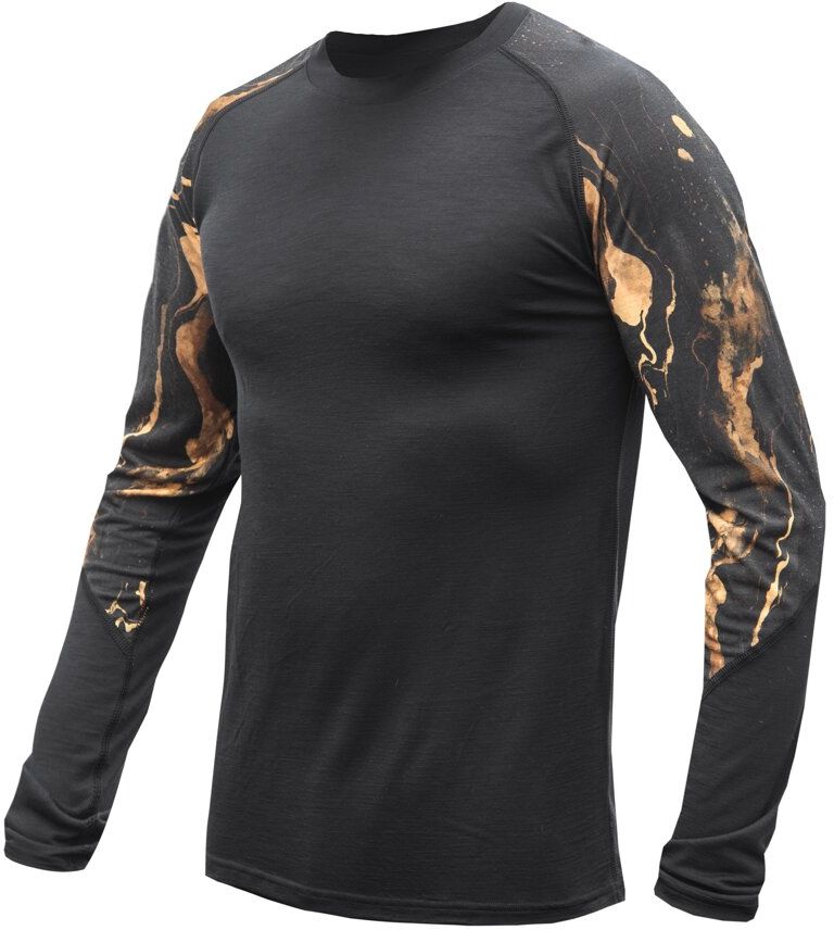 SENSOR MERINO IMPRESS pánske tričko dl.rukáv čierna/cosmos Veľkosť: S