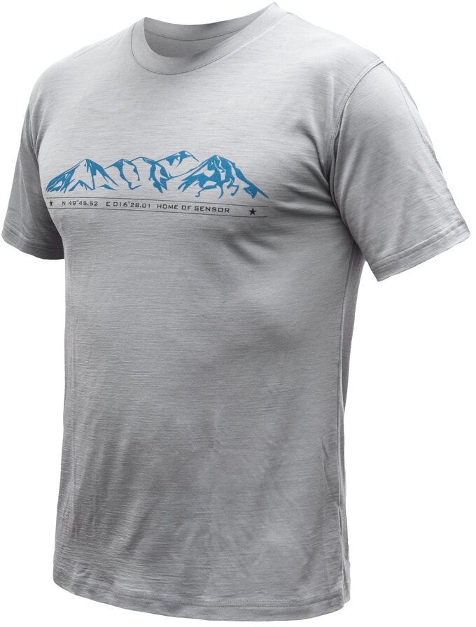 SENSOR MERINO ACTIVE MOUNTAINS pánske tričko kr.rukáv šedá Veľkosť: S