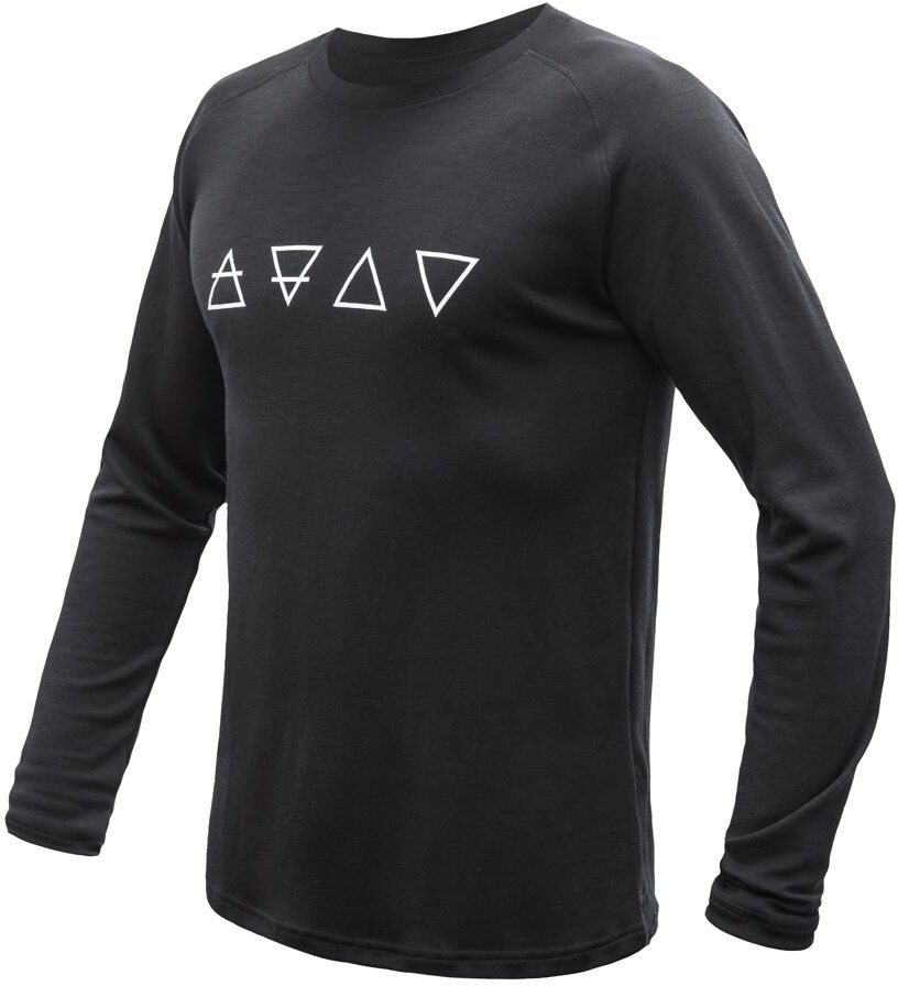 SENSOR MERINO BLEND ELEMENTS pánske tričko dl.rukáv čierna Veľkosť: M