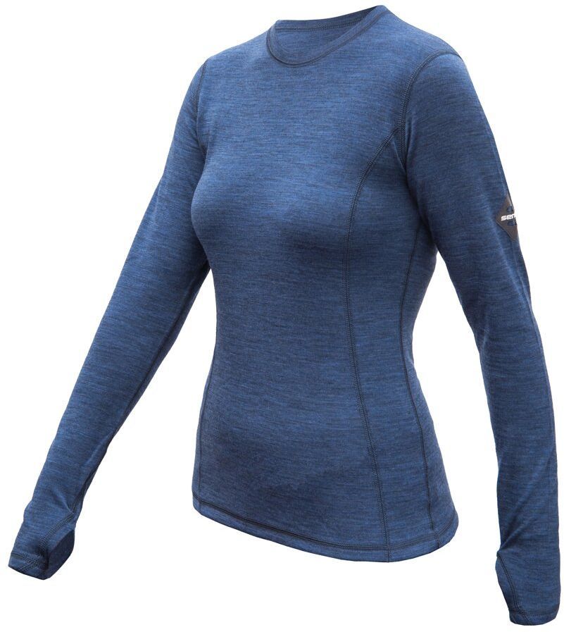SENSOR MERINO BOLD dámske tričko dl.rukáv cool blue Veľkosť: S