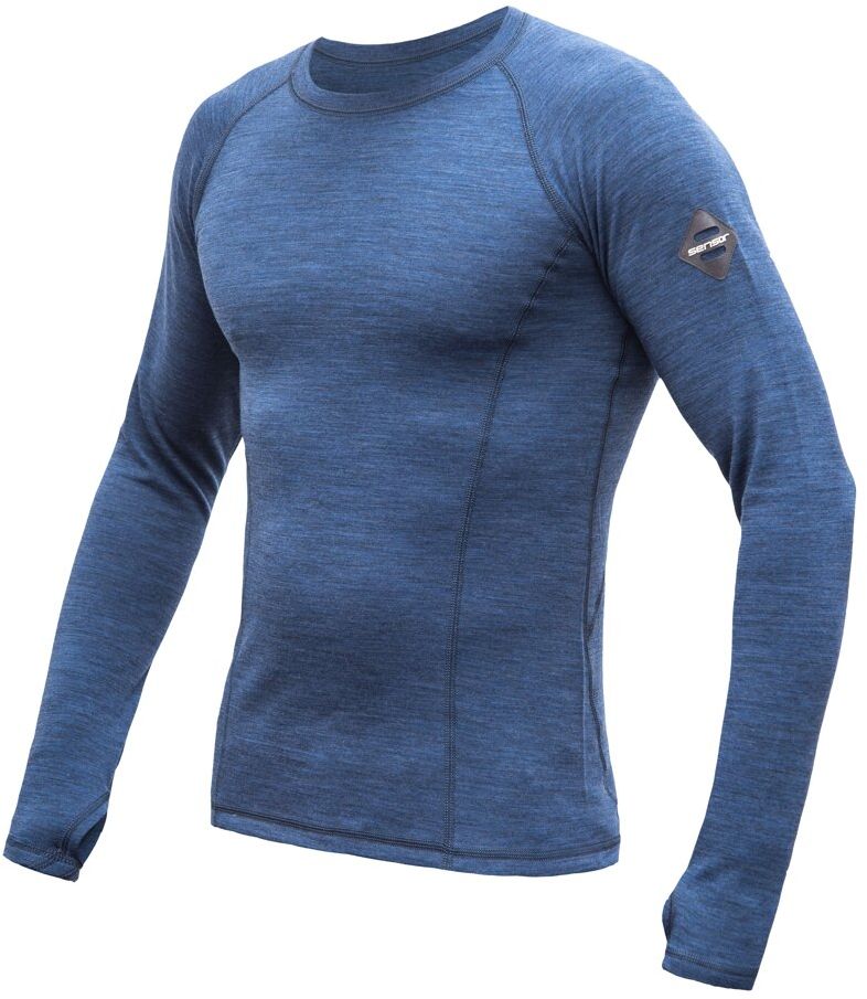 SENSOR MERINO BOLD pánske tričko dl.rukáv cool blue Veľkosť: S